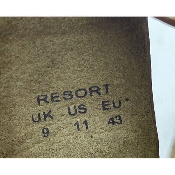 Hotter Comfort Concept Resort Brown Leather Low Wedge T-Strap Sandal Women's 11 - Picture 7 of 8